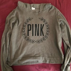 Gray Victoria’s Secret Love PINK top with hood